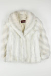 Vintage Jordache Off White Faux Fur Coat