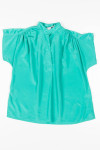 Teal V Neck Blouse