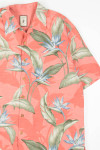 Pink Birds of Paradise Silk Hawaiian Shirt 1811