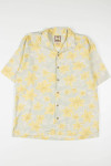 Yellow Floral Tommy Bahama Silk Hawaiian Shirt 1812