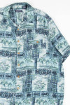 Bordered Pictures Hawaiian Shirt 1851