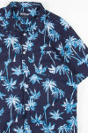 Navy Palm Tree Hawaiian Shirt 1823