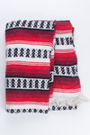 Large Red Striped Baja Blanket