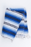 Blue Striped Baja Blanket 2