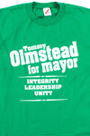 Tommy Olmstead For Mayor T-Shirt (Single Stitch)
