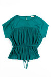 Green Ruched Blouse
