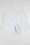 Women's Vintage White Chic Pleated Denim Shorts 302 (sz. 14)