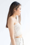 Cream Knit Sweater Tube Top