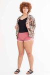 Mauve Athletic Dolphin Shorts (Extended Sizes)