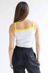 Sunflower Ringer Crop Tank