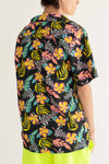 Black Miami Night Hawaiian Shirt