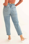 Light Paper Bag Waist Denim Jeans