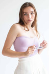 Lavender Sweetheart Ribbed Tube Top