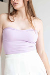 Lavender Sweetheart Ribbed Tube Top