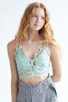 Mint Lace Cross Back Bralette