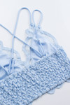 Blue Lace Cross Back Bralette