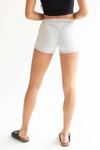 Solid Grey Drawstring Dolphin Shorts