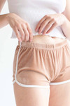 Nude Velvet Dolphin Shorts