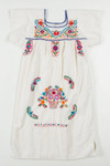 Vintage White Embroidered Pullover Dress 687