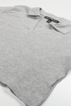 Grey Boxy Cropped Polo