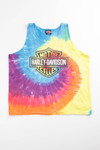 Tie Dye Harley Davidson Tank Top