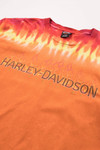 Flaming Harley Davidson Tie Dye Long Sleeve