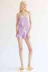 Lavender Rainbow Stripe Romper