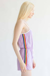 Lavender Rainbow Stripe Romper