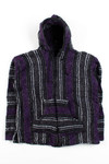 Black & Purple Zip Baja Hoodie