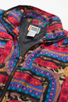 Vintage Silk Belt Print 90s Jacket 19562