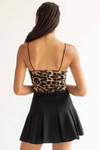 Velvet Leopard Print Lace Insert Bodysuit