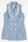 Vintage Gingham Button Front Vest 194