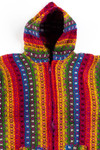 Vintage Rainbow Zip Baja Hoodie