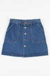 Button Front Denim Skirt 484