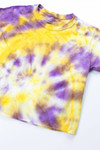 Purple & Yellow Tie Dye Cropped Boy's Tee