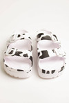 Cow Print Platform Foam Sandals