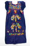 Vintage Multicolor Floral Huipil Dress