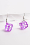 Purple Dice Earrings