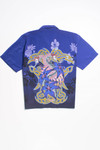 Y2K Tribal Dragon Flower Button-Down