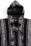 Vintage Black & White Striped Baja Hoodie