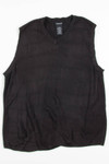 Black Windowpane Sweater Vest 203