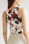 Brown Cow Seamed Crop Tank