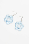 Clear Blue Flower Earrings