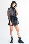 Black Tulle Anorak Jacket