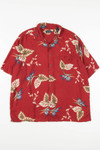 Burgundy Ocean Pacific Hawaiian Shirt 2037