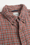 Rust Plaid Chaps Flannel Shirt 3700