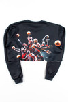 Michael Jordan Photo Collage Cropped Sweatshirt