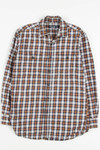 White Faded Glory Flannel Shirt 4071