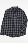 Black Faded Glory Flannel Shirt 3942