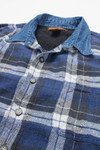 Vintage Denim Collar Rhinoceros Flannel Shirt 3713